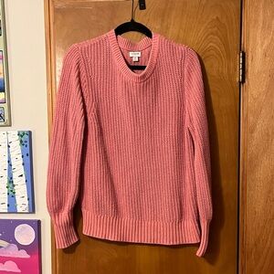 Light pink women’s J. Crew sweater size medium. 100% cotton.